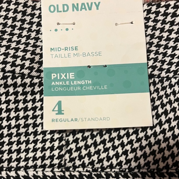 Old Navy Size 4 Houndstooth Mid-Rise. Ankle Length Pants - Picture 5 of 7